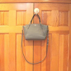 NWT Coach Grey Leather Satchel Crossbody Bag